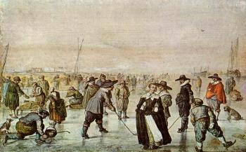 Hendrick Avercamp : A Scene On The Ice